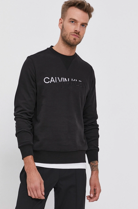 Bavlnená mikina Calvin Klein čierna