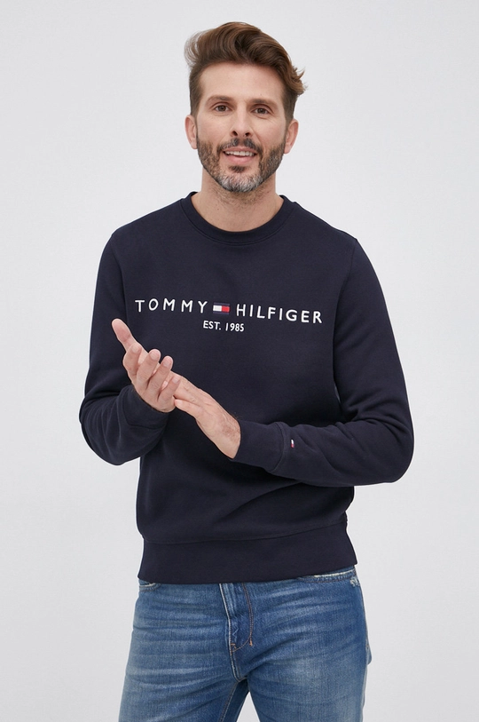 granatowy Tommy Hilfiger Bluza Męski