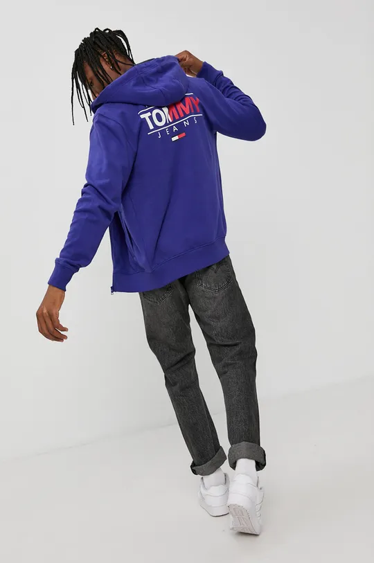 fioletowy Tommy Jeans Bluza bawełniana DM0DM11629.4890 Męski