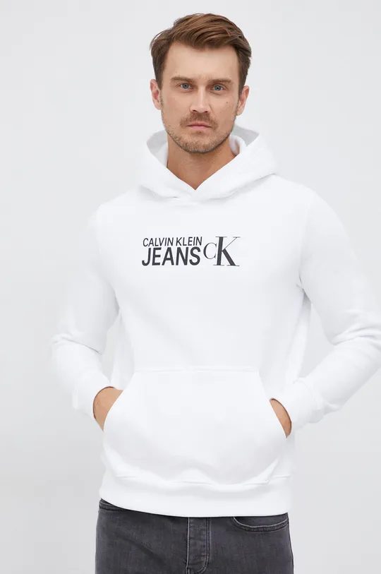 biały Calvin Klein Jeans Bluza J30J318788.4890 Męski