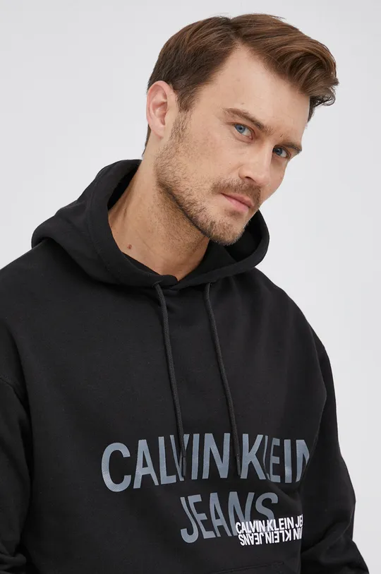 czarny Calvin Klein Jeans Bluza bawełniana J30J318801.4890
