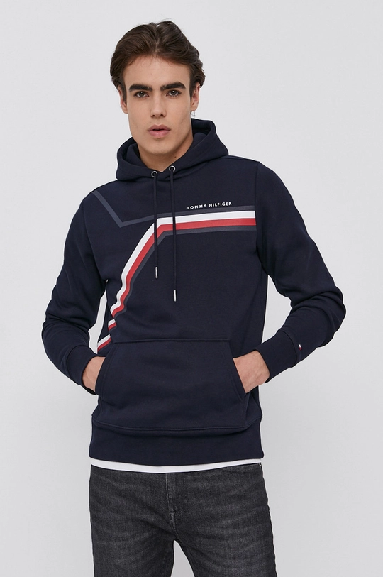 granatowy Tommy Hilfiger Bluza Męski