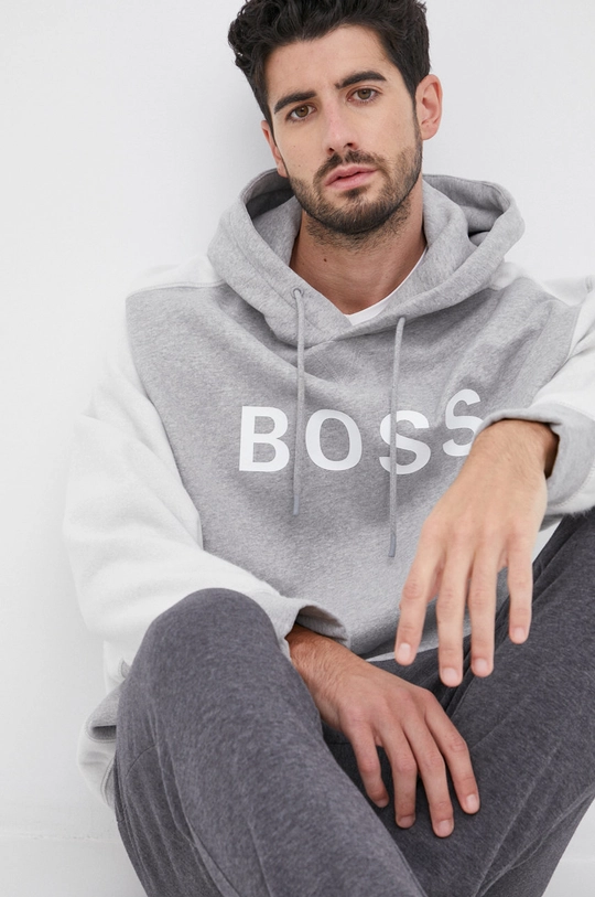 szary Boss Bluza 50459894 Męski