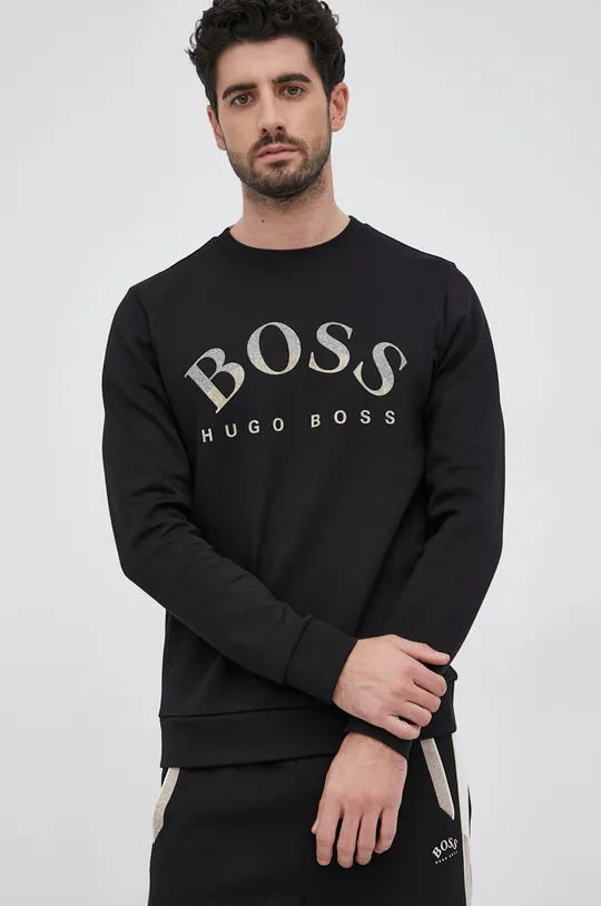 czarny Boss Bluza 50457020 Męski