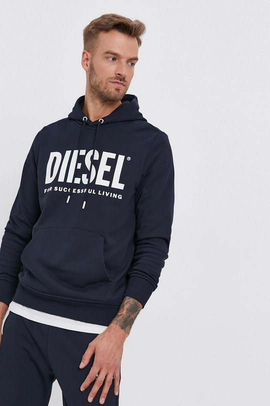 granatowy Diesel Bluza bawełniana Męski