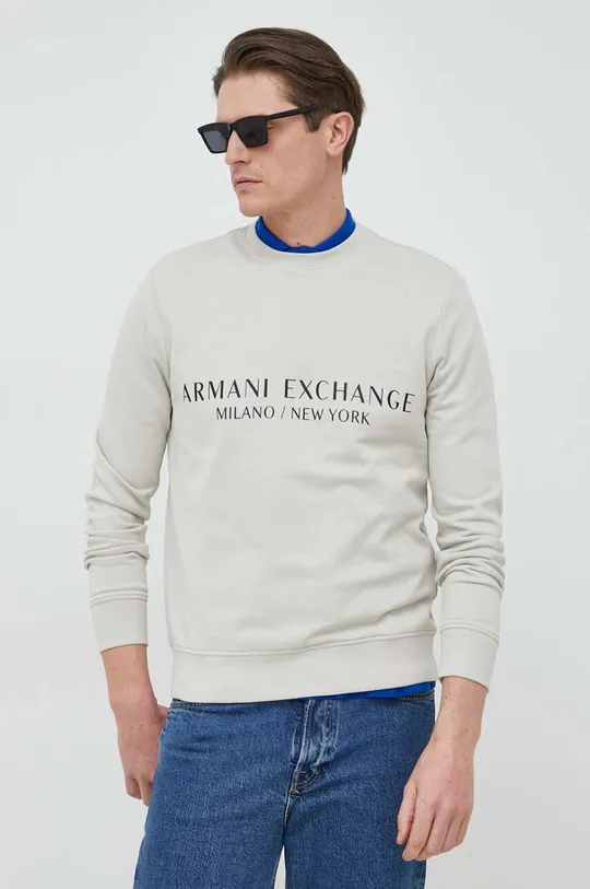blady zielony Armani Exchange bluza