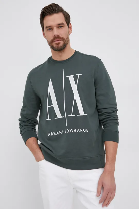 zelena Pamučna dukserica Armani Exchange