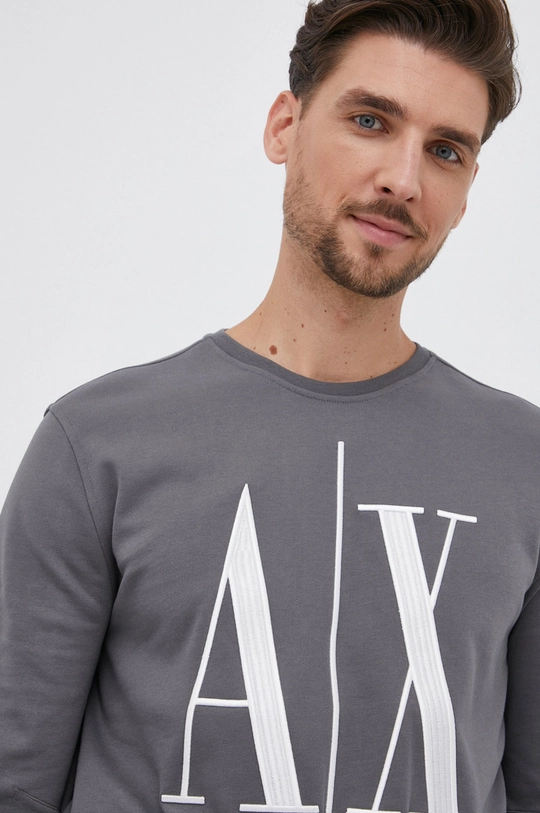 szary Armani Exchange Bluza bawełniana 8NZMPA.ZJ1ZZ