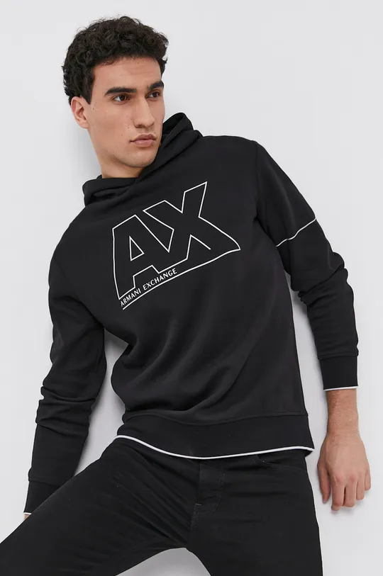 czarny Armani Exchange Bluza 6KZMFF.ZJ5NZ