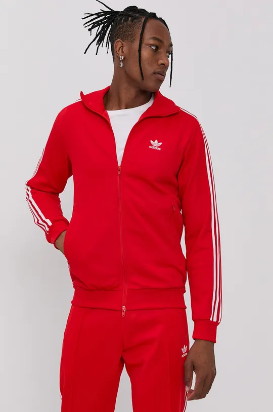 czerwony adidas Originals Bluza H09111 Męski
