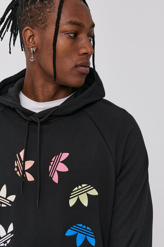 μαύρο Βαμβακερή μπλούζα adidas Originals