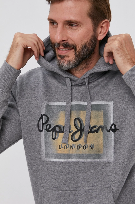 Pepe Jeans Hanorac de bumbac gri PM582047.933