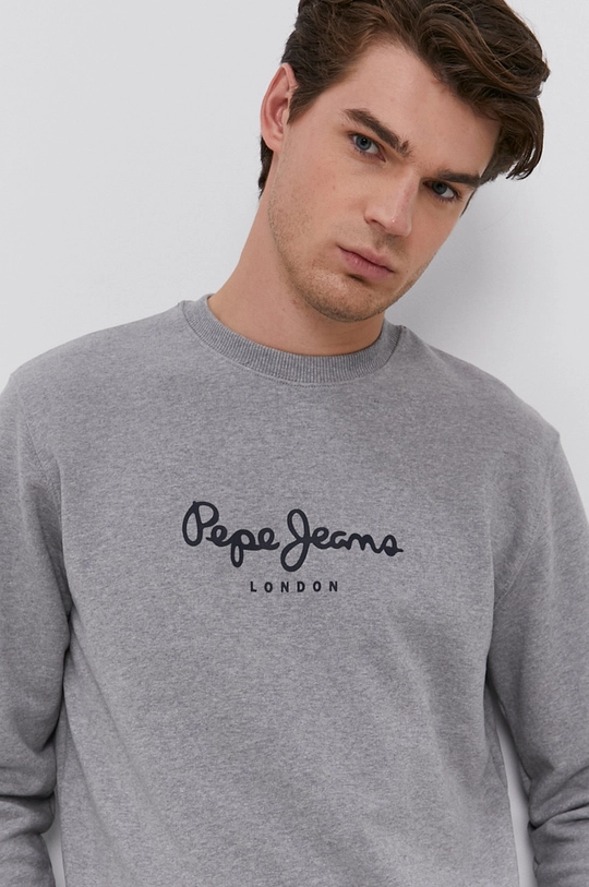 szary Pepe Jeans Bluza bawełniana