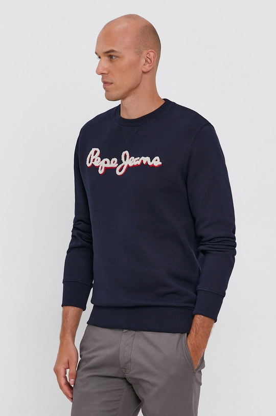 granatowy Pepe Jeans Bluza Męski