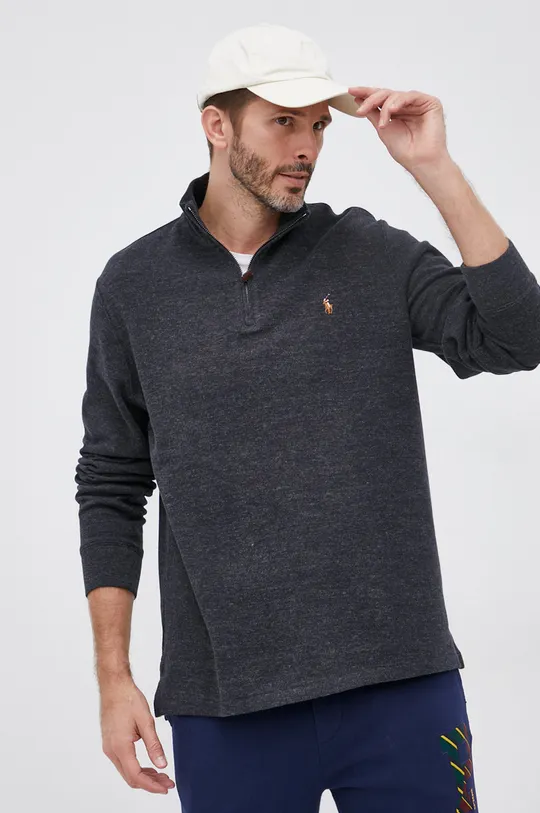 siva Pamučni pulover Polo Ralph Lauren Muški