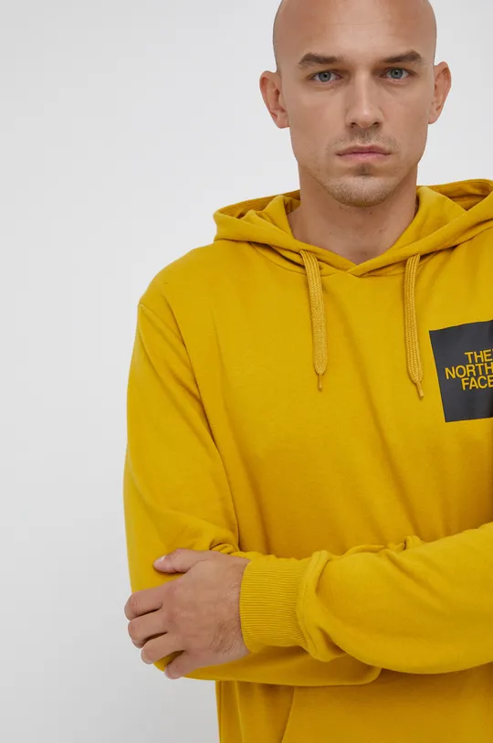 κίτρινο Βαμβακερή μπλούζα The North Face Ανδρικά