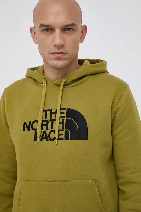 zielony The North Face Bluza bawełniana