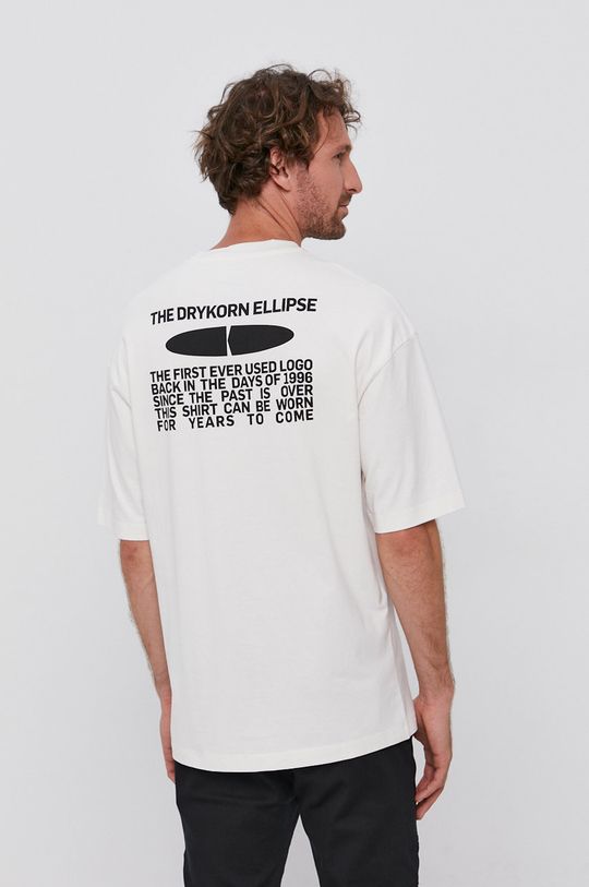 Bavlněné tričko Drykorn bílá