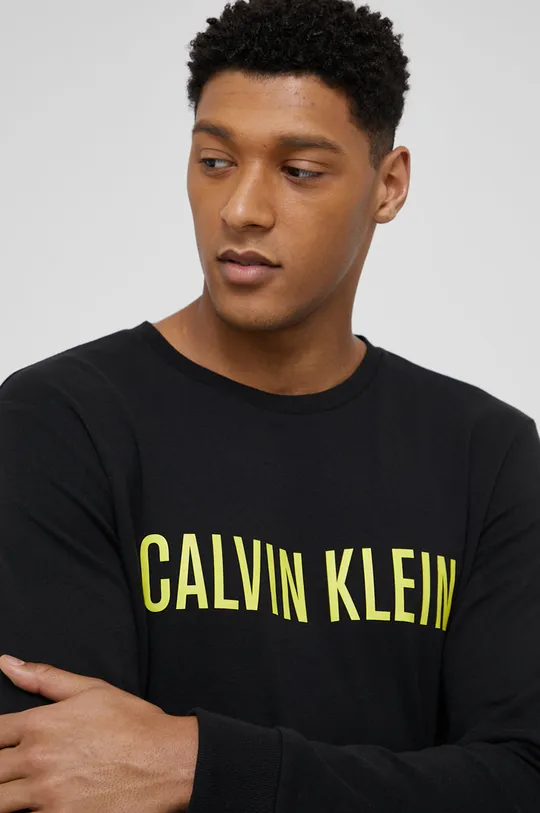 crna Gornji dio pidžame - majica dugih rukava Calvin Klein Underwear