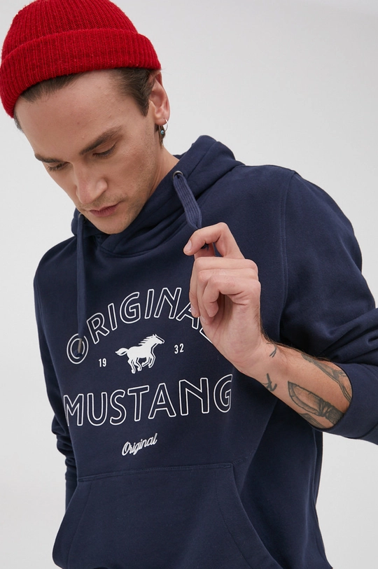 granatowy Mustang Bluza bawełniana Męski