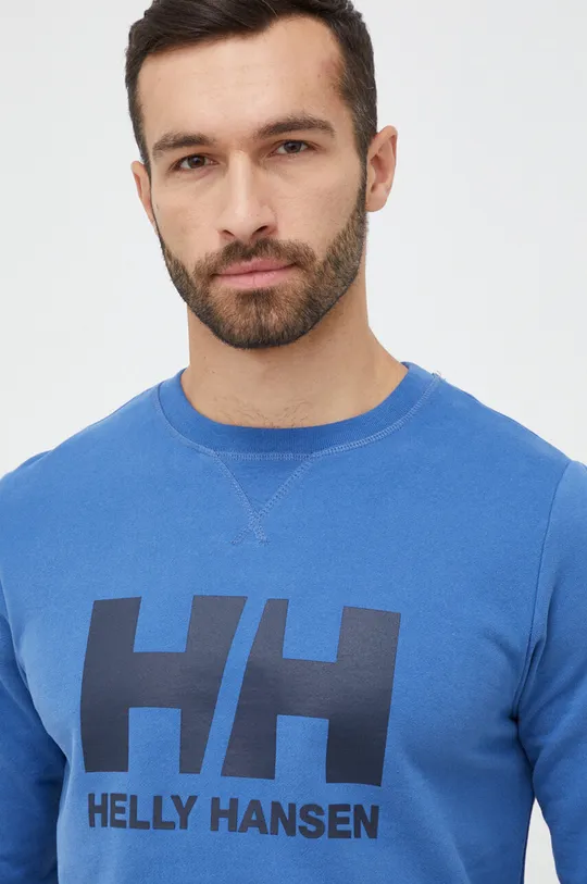 modra Bombažen pulover Helly Hansen Moški