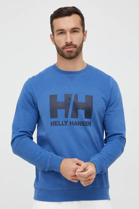 μπλε Βαμβακερή μπλούζα Helly Hansen