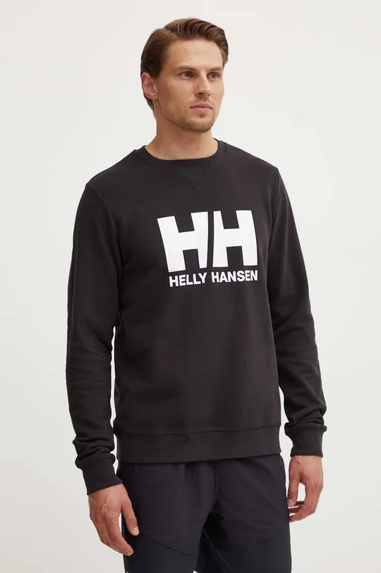 μαύρο Βαμβακερή μπλούζα Helly Hansen Ανδρικά