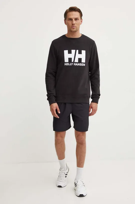 Bombažen pulover Helly Hansen črna