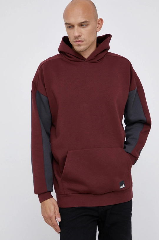 burgundské Mikina Jack Wolfskin Pánsky