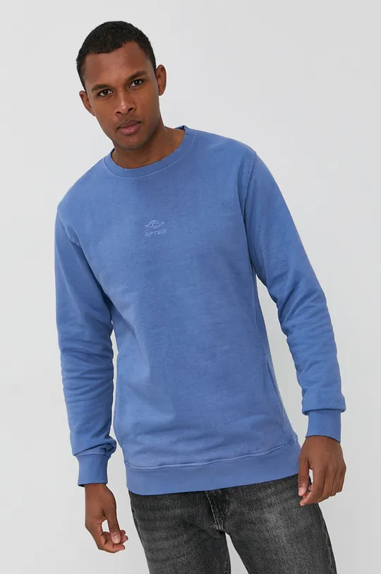 Βαμβακερή μπλούζα Rip Curl μπλε