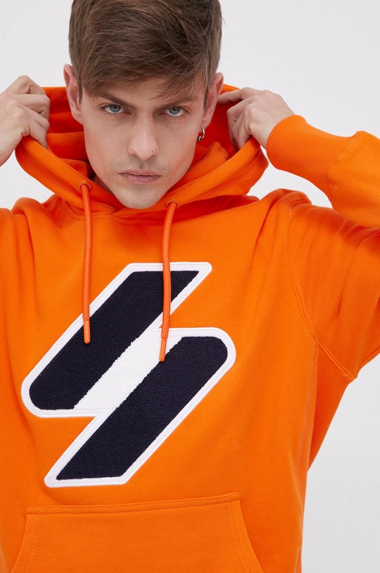 oranžová Bavlnená mikina Superdry