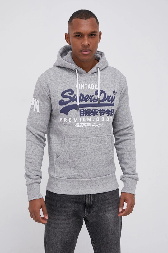 szary Superdry Bluza Męski