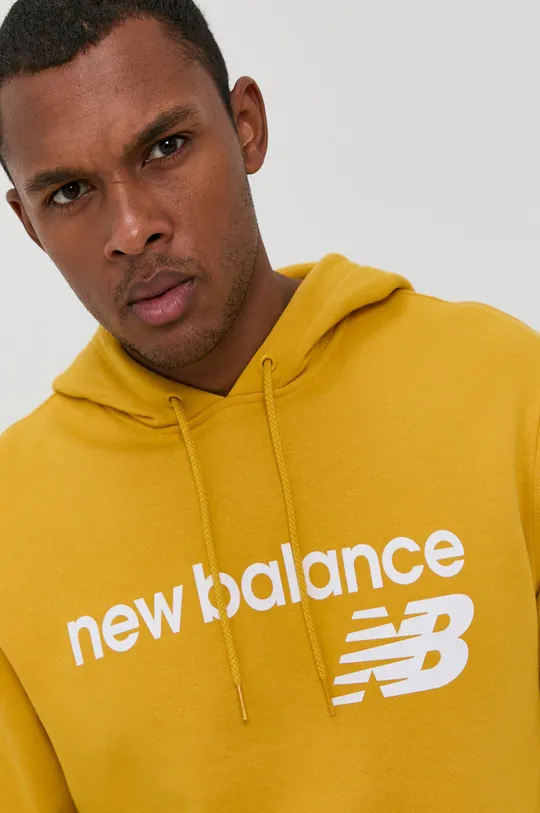 żółty New Balance Bluza MT03910VGL