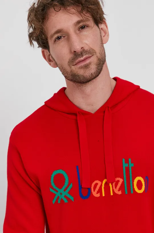 czerwony United Colors of Benetton - Sweter