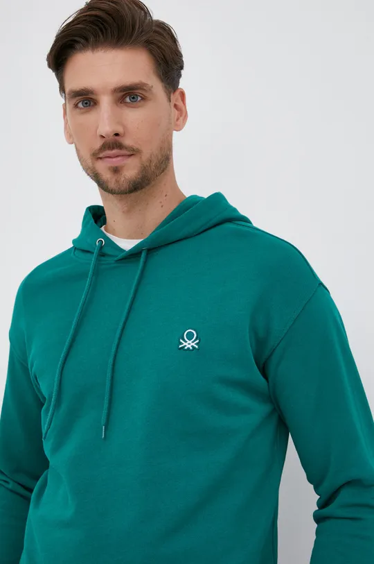 πράσινο Βαμβακερή μπλούζα United Colors of Benetton