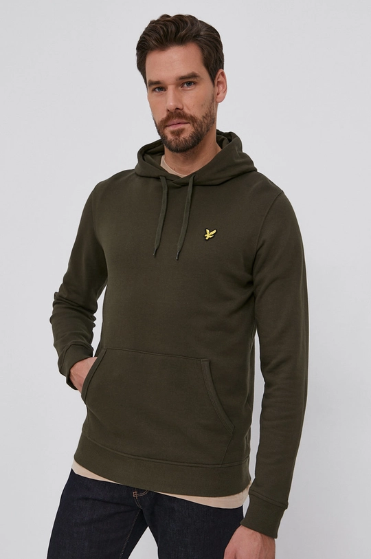 verde Lyle & Scott felpa in cotone Uomo