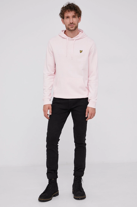 Lyle & Scott felpa in cotone rosa