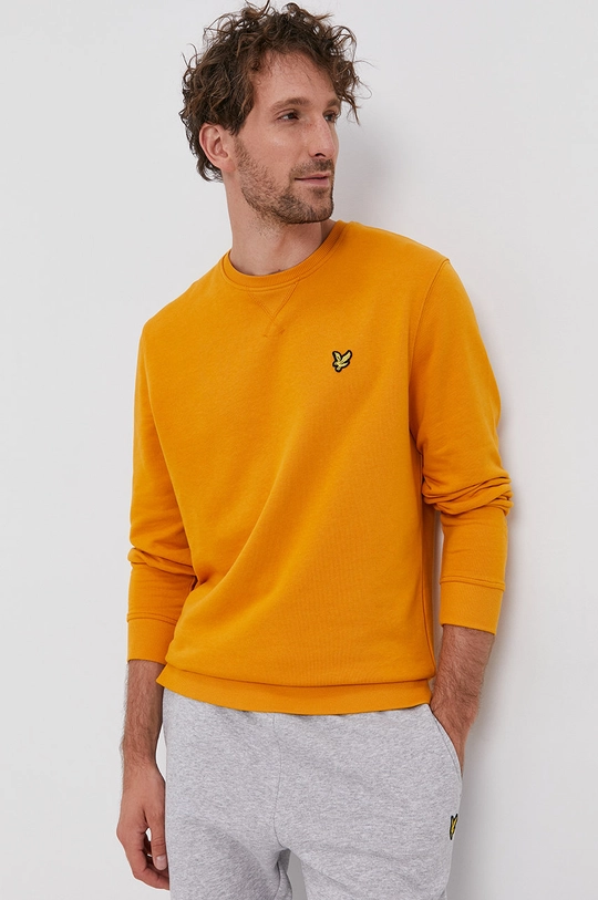 żółty Lyle & Scott Bluza bawełniana Męski