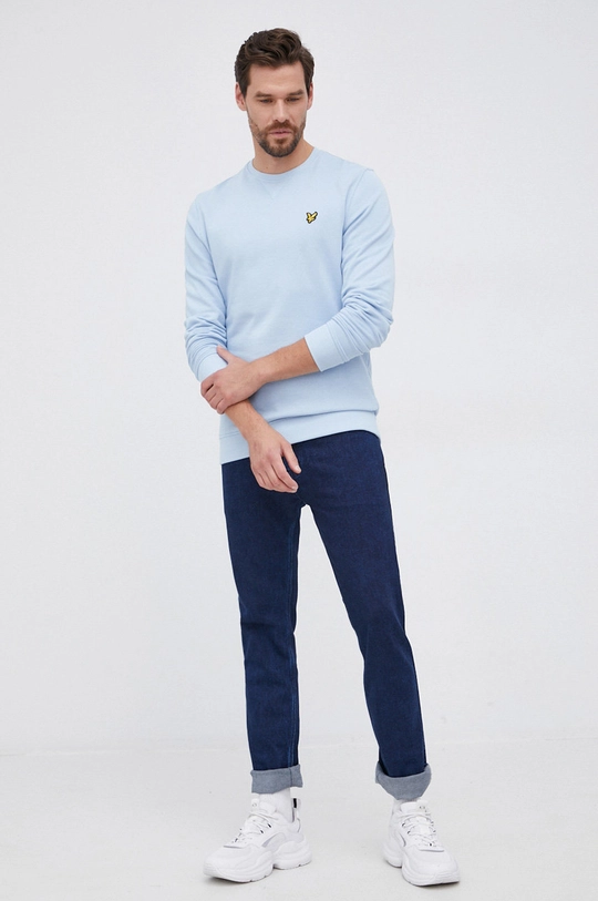 Lyle & Scott felpa in cotone blu