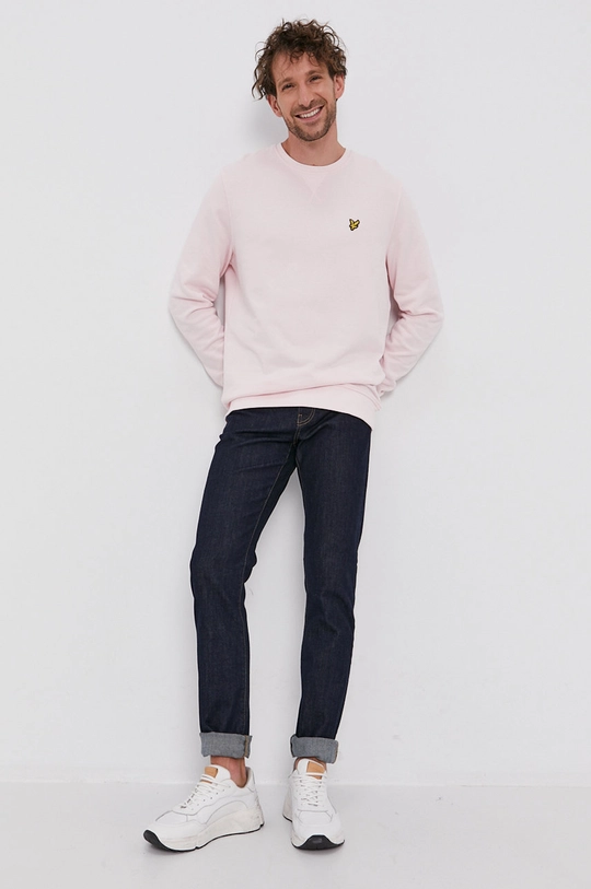 Lyle & Scott felpa in cotone rosa