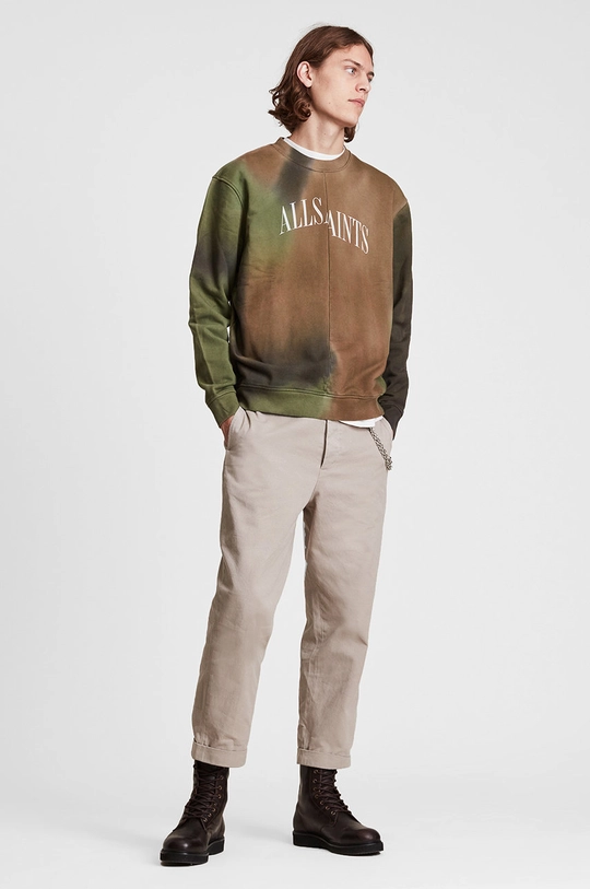 multicolor AllSaints Bluza bawełniana CAMO DROPOUT CREW