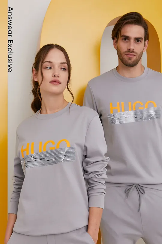 γκρί Βαμβακερή μπλούζα Hugo Unisex