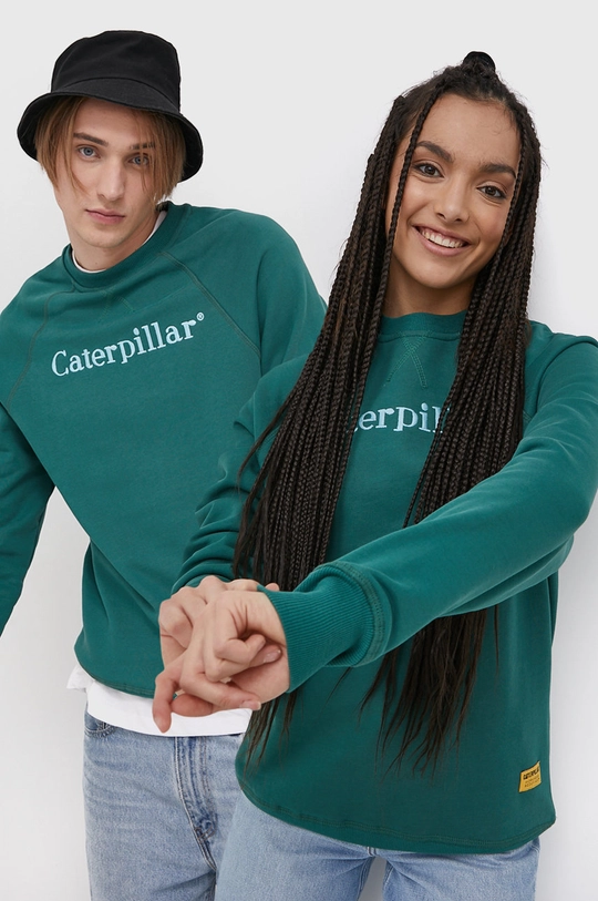 зелений Бавовняна кофта Caterpillar Unisex