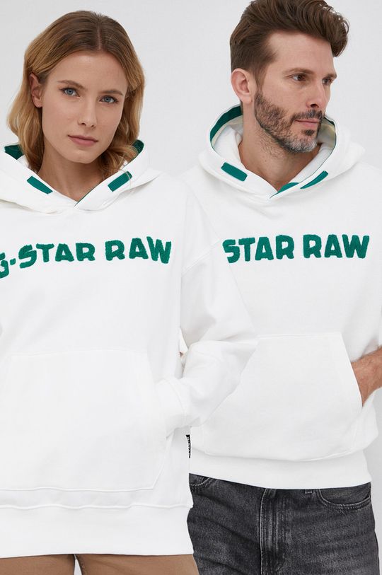 biały G-Star Raw Bluza Unisex