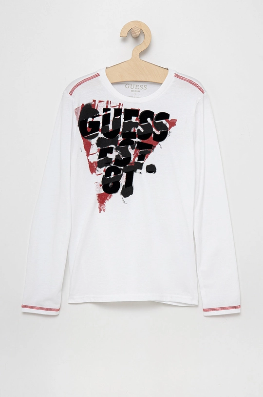 белый Детский лонгслив Guess Для мальчиков