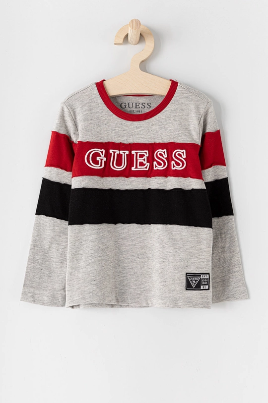 szary Guess Longsleeve dziecięcy Chłopięcy