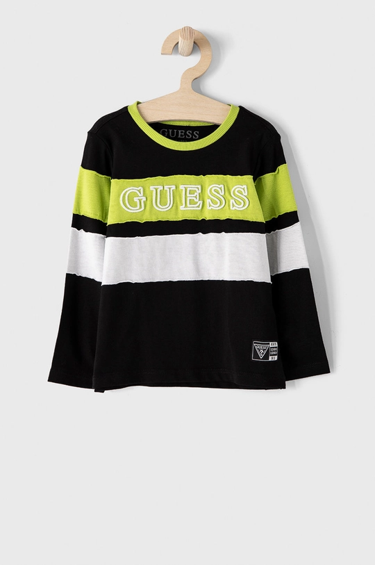 czarny Guess Longsleeve dziecięcy Chłopięcy