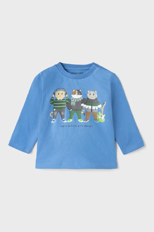 modrá Detské tričko s dlhým rukávom Mayoral Chlapčenský