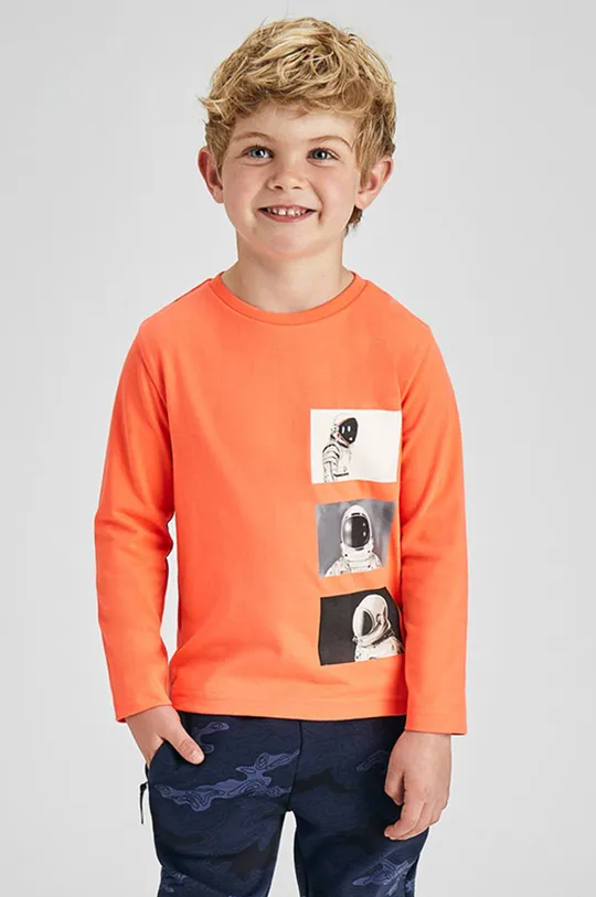 oranžová Detské tričko s dlhým rukávom Mayoral Chlapčenský