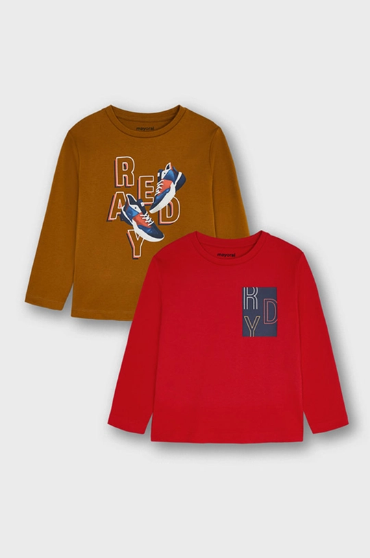 Mayoral Longsleeve dziecięcy (2-Pack) brązowy